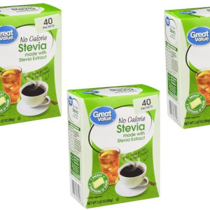 Great Value Stevia Sweetener 40pac X3