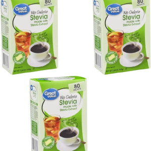 Great Value Stevia Sweetener 80pac X3