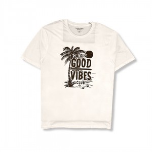 Jack and Jones Good Vibes T-Shirt Off White
