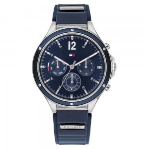 Tommy Hilfiger Navy Silicone Band Ladies Multi-function Watch – 1782281