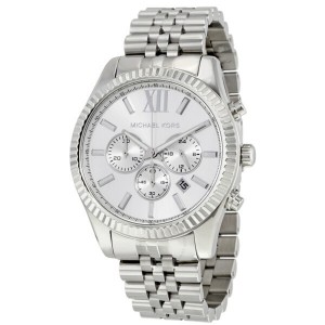Michael Kors Men’s Chronograph Quartz Stainless Steel Silver Dial 45mm Watch MK8405