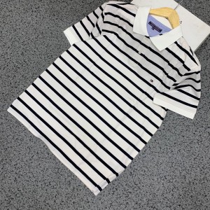 White And Blue Stripe Tommy Hilfiger T-Shirt