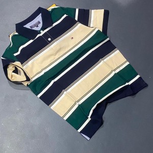 Green And Black Stripe Tommy Hilfiger T-Shirt