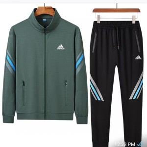 Blue And Gray Adidas Tracksuit