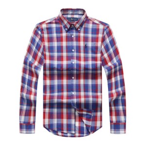 Red And Blue Long-Sleeve Check Ralph Lauren Shirt