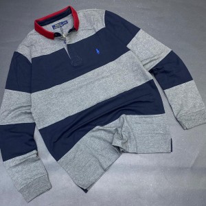 Gray And Blue Stripe Ralph Lauren T-Shirt