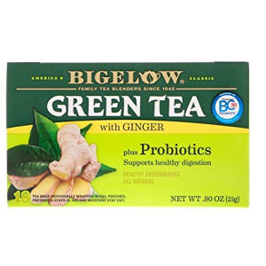 BIGELOW GREEN TEA  WITH GINGER PROBIOTICS