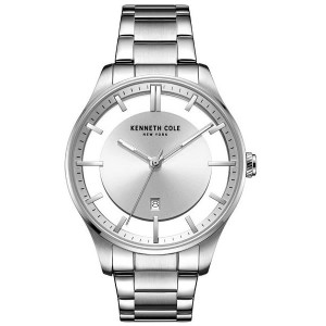 Kenneth Cole Men’s Transparency Silver Tone See-through Dial Stainless steel Watch