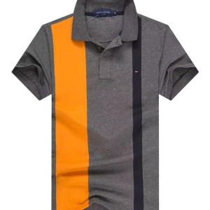 Gray And Yellow Stripe Tommy Hilfiger T-Shirt