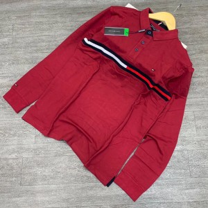 Red Long-Sleeve Tommy Hilfiger Shirt