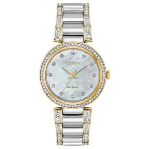 Citizen Silhouette Swarovski Crystal Mother of Pearl Dial Ladies Watch