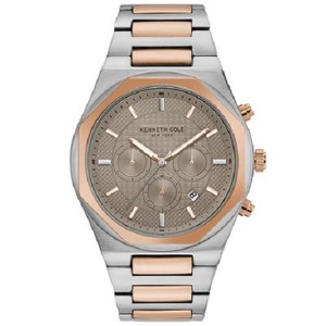 Kenneth Cole Men’s Chronograph Dress Sport Two Tone Stainless Steel Band Watch