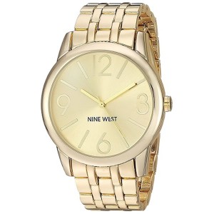 Nine West Women Gold Dial Champagne Wrist Watch5400