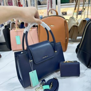 Blue Chrisbella Work Handbag With Purse