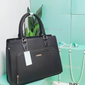 Black Chrisbella Fancy Work Handbag