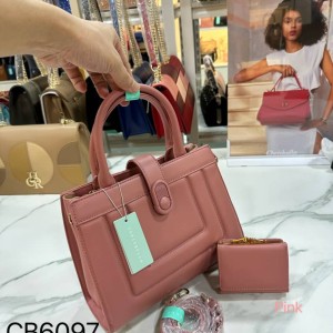 Pink Chrisbella Work Handbag With Purse