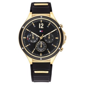 Tommy Hilfiger Black Silicone Band Ladies Multi-function Watch – 1782282