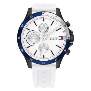 Tommy Hilfiger White Silicone Band Men’s Multi-function Watch – 1791723