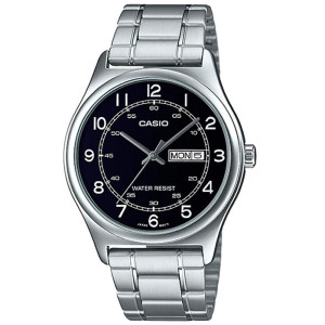 Casio Men Stainless Steel Black Dial Watch