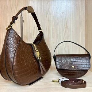 Coffee Brown 2-in-1 Classic Handbag