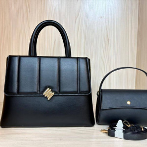 Corporate 2-in-1 Black Handbag