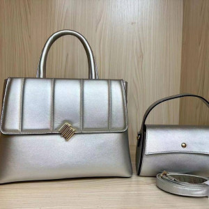 Silver 2-in-1 Corporate Handbag