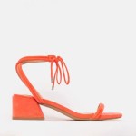 Simmi London Coral Pink Low Heel Sandals