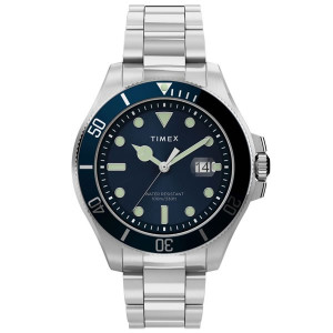 Timex Men Stainless Steel Blue Dial Watch
