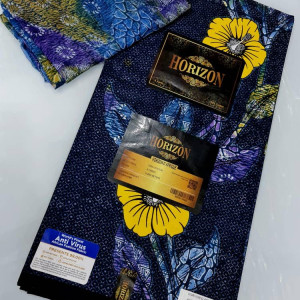 Horizon D'Afrique Navy Blue Ankara Fabric